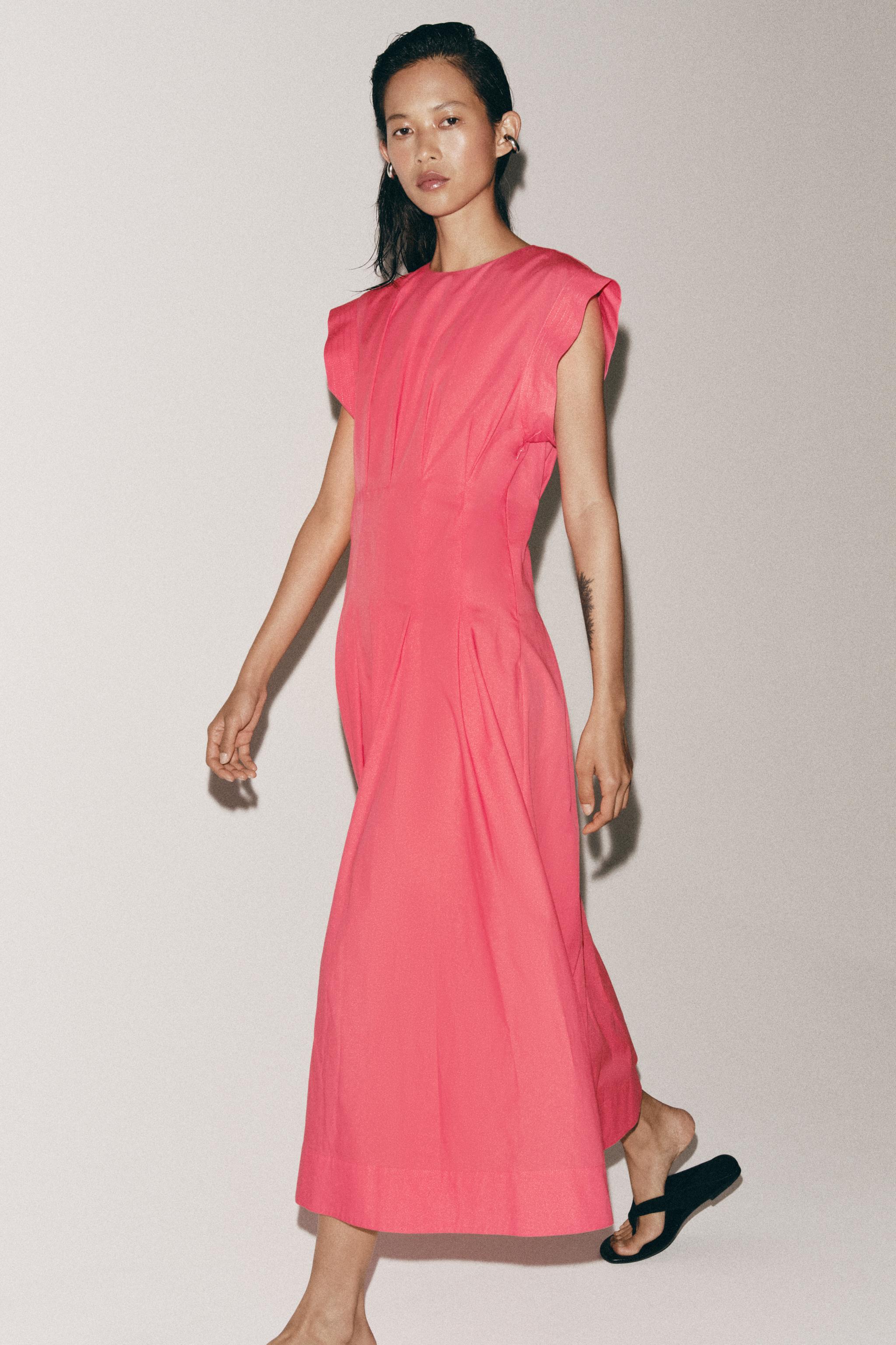 ZW COLLECTION PLEATED POPLIN DRESS